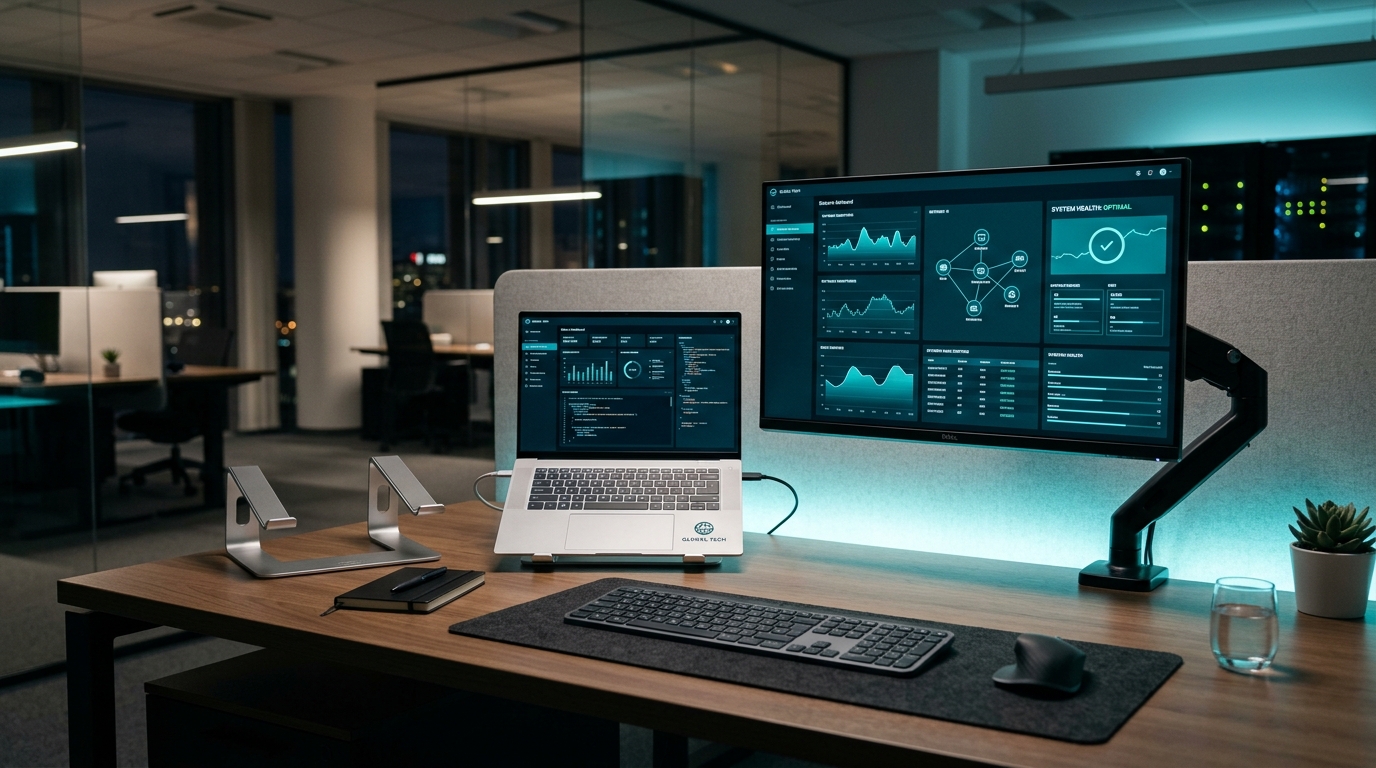 Business Laptop and Desktop Workstation Rental Setup by COMPUTER RENTAL 450